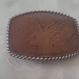 Brown Leather Belt Buckle